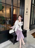 妤遇（YUUZYUUS）品牌女裝女連衣裙套裝女2025春秋新款時(shí)尚新中式外套吊帶裙兩件套 紫色 M 約95-105斤 曬單實(shí)拍圖