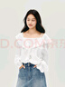 森馬（Semir）長(cháng)袖襯衫女短吊帶荷葉邊寬松肌理襯衣2025秋季兩件套10A525105003 曬單實(shí)拍圖