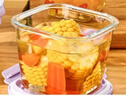 欣美雅（xinmeiya）玻璃湯碗耐高溫飯盒帶蓋密封玻璃碗微波爐專用方碗大容量嬰兒輔食 天空藍 1000ml 曬單實拍圖