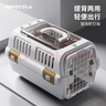 POPOCOLA貓咪航空箱手提貓籠子便攜外出家用貓包寵物托運車(chē)載出行箱防應激 航空箱中號+隔尿板+掛碗【15斤】 曬單實(shí)拍圖