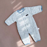 婧麒（JOYNCLEON）嬰兒連體衣新生兒衣服秋冬保暖夾棉哈衣滿(mǎn)月寶寶內(nèi)衣純棉連體衣 大樹(shù)藍(lán)【優(yōu)選精梳棉】 66cm 曬單實(shí)拍圖