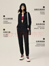 安踏易打理運動(dòng)套裝女款秋季新款針織連帽開(kāi)衫針織長(cháng)褲跑步休閑兩件套 曬單實(shí)拍圖