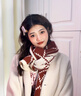 CHANEELR & KARITH圍巾冬季女2025新款圍脖加厚保暖披肩送女生老婆輕奢生日新年禮物 輕奢時尚百搭ck風【紅配米】 曬單實拍圖