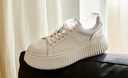 NINE WEST/玖熙厚底增高小白鞋女餅干底休閑鞋 NR510804CK白色38 曬單實拍圖