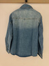 UR【明星同款】2026春季新款男復古水洗棉質(zhì)牛仔襯衫UMM850078 灰藍 S 曬單實(shí)拍圖