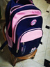 巴布豆卡通圖案書(shū)包男1-3-6年級兒童小學(xué)書(shū)包女童雙肩背包護脊輕便減負 H21409粉色大號 曬單實(shí)拍圖