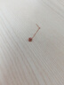 周六福（ZLF）  18K金耳線雪花玫瑰金耳飾送生日女友 一對 曬單實(shí)拍圖