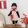 G.DUCKKIDS小黃鴨一周歲寶寶衣服嬰兒套裝兒童禮服唐裝小女孩國風(fēng)漢服兩件套 紅色 90 尺碼1~2歲【 80-90cm】 曬單實(shí)拍圖
