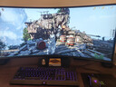 三星（SAMSUNG）40英寸 G75F 180Hz WUHD 4K 1000R 曲面帶魚(yú) HDR600 旋轉升降 玄龍騎士電競顯示器 LS40FG756ECXXF 曬單實(shí)拍圖
