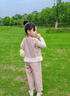 Zonsmo女寶春秋套裝花邊背心衣服女童打底衫闊腿褲三件套粉紅色三件套110 cm 曬單實(shí)拍圖