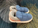 靠森（Kaooseen）德國品質(zhì)老人加絨棉拖鞋女款冬季2025防滑包跟保暖室內居家居棉鞋 老人專(zhuān)用【藏藍】加絨保暖/保護腳踝/防水防滑 36-37 曬單實(shí)拍圖