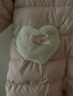 戴維貝拉（DAVE＆BELLA）新生兒羽絨連體衣嬰兒外出服女寶寶衣服0-6個(gè)月冬裝新款爬服哈衣 淺粉色【現貨】 80cm （建議身高73-80cm） 曬單實(shí)拍圖