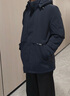 羅蒙（ROMON）鵝絨羽絨服男士中長款可拆連帽冬季加厚保暖外套23779蝦青185 曬單實(shí)拍圖