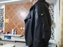 北杳羊皮皮衣女皮毛一體加絨進(jìn)口泡紋真皮廓形寬松大版酷颯機車(chē)皮夾克 棕色加長(cháng)山羊泡皮 L 曬單實(shí)拍圖
