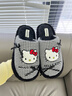 chikoku&HelloKitty聯(lián)名款棉拖鞋女冬季居家室內加絨保暖地板拖鞋秋冬 黑白格 38-39 【適合37-38碼】 曬單實(shí)拍圖