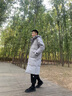 籬人歸羽絨服男女東北極寒款中長(cháng)款過(guò)膝加厚保暖紅色大衣情侶裝冬季外套 灰色男款 2XL 曬單實(shí)拍圖