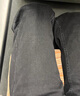 fano studios范洛Fano 復古竹節紋理水洗做舊貓須馬騮直筒中腰牛仔褲女2025秋 炭黑色 現貨 S 曬單實(shí)拍圖
