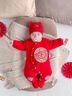 G.DUCKKIDS2024拜年服嬰兒衣服秋冬新款新年男女寶寶過(guò)年紅色喜慶滿(mǎn)月連體衣 S392偏襟大紅連體衣 包腳 36cm 59碼：0-3個(gè)月寶寶 曬單實(shí)拍圖
