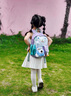 SHUKIKU樂(lè )兜兜兒童公仔雙肩包幼兒園書(shū)包小學(xué)生防潑水背包 海鹽茄紫 S+ 曬單實(shí)拍圖