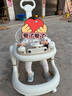 嘻優(yōu)米學(xué)步車防o型腿嬰兒2025款9個(gè)月以上寶寶防側(cè)翻多功能手推助步車 奶茶【推桿+餐盤+音樂盤+腳墊】 曬單實(shí)拍圖