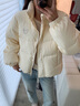 Teenie Weenie小熊女裝羽絨服2025冬季新款時(shí)尚小立領(lǐng)短款羽絨外套 乳白色 S 曬單實(shí)拍圖