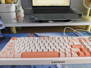聯(lián)想（Lenovo）K2有線輕音鍵盤(pán) 機(jī)械手感 消音結(jié)構(gòu)95鍵 混彩燈效 人體工學(xué) 音量旋鈕 有線辦公鍵盤(pán) 拼色 石英粉 曬單實(shí)拍圖