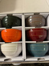 琺寶（staub）陶瓷碗家用飯碗套裝沙拉甜品多用碗兒童小碗米飯碗家用湯面碗 彩虹碗6件套12cm 曬單實(shí)拍圖