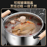 金湯銀餃316不銹鋼湯鍋特厚燉鍋家用煮粥廚房電磁爐燃?xì)鉅t通用 【316不銹鋼湯鍋】 22cm 4L 曬單實(shí)拍圖
