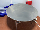 初融特厚可折疊圓桌子不銹鋼家用食堂餐館酒席大排檔CJ180 曬單實(shí)拍圖