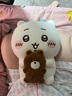 名創(chuàng  )優(yōu)品（MINISO）chiikawa吉伊道具款坐姿公仔毛絨玩偶兒童玩具娃娃抱枕生日禮物女 曬單實(shí)拍圖