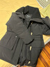 雪中飛秋冬新款女士羽絨服牛角扣針織面料拼接個性百搭女士鴨絨羽絨服 黑色|8056 155/80A 曬單實拍圖
