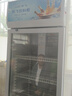 新飛（frestec）展示柜冷藏保鮮柜酒水飲料冰柜雙開(kāi)門冷藏柜酒店冷藏保鮮柜超市直冷玻璃門風(fēng)冷無(wú)霜冰箱立式冷柜 單門藍(lán)白288L【直冷省電】5層 曬單實(shí)拍圖