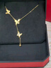 中國黃金（CHINA GOLD）蝴蝶流蘇黃金項鏈女999足金吊墜生日禮物送女朋友老婆 金重約2.7g【足金項鏈】 曬單實(shí)拍圖