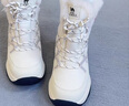駱駝（CAMEL）熔巖雪地靴女懶人毛毛鞋保暖增高防寒休閑靴 L25W577050 米色 38 曬單實(shí)拍圖