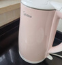 美的（Midea）電熱水壺家用電水壺燒水壺 雙層防燙 0涂層食品級304不銹鋼 1500W快速沸騰 1.7L大容量 HJ1705 曬單實(shí)拍圖