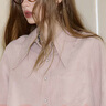 妖精的口袋法式泡泡袖卡其色襯衫女2025年秋季新款宮廷風(fēng)寬松上衣 優(yōu)雅臟粉色 S 曬單實(shí)拍圖