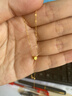 紅色年輪方糖999足金轉(zhuǎn)運(yùn)珠鎖骨鏈  1顆方糖（配S925項(xiàng)鏈） 曬單實(shí)拍圖