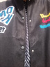 銘富天（MINGFUTIAN）美式潮牌字母刺繡棒球服外套男春秋季寬松百搭帥氣上衣飛行員夾克 3987黑色 XL (建議體重130-140斤) 曬單實(shí)拍圖