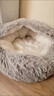 兔子窩冬季保暖躲避屋睡覺(jué)窩侏儒兔棉窩荷蘭豬貓狗龍貓窩加絨加厚 短絨窩【白灰色】/S【適合8斤內寵物】 曬單實(shí)拍圖