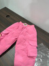 G.DUCKKIDS小黃鴨女童加厚羽絨褲外穿冬季2025新款中大童三防白鴨絨保暖棉褲 粉紅工裝彩虹款 140 cm 曬單實(shí)拍圖