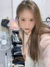 小野七天毛衣外套女韓系甜美刺繡蕾絲邊毛衣外套秋季寬松短款長(cháng)袖針織開(kāi)衫 粉紅色 均碼 建議90-125斤 曬單實(shí)拍圖