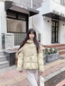 香影張予曦同款棉花糖短款羽絨服女2025冬季新款白鴨絨圍巾領(lǐng)外套 透明黃 M 聯(lián)系客服有驚喜 曬單實(shí)拍圖