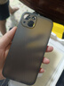 奶小鴨 適用蘋(píng)果13手機殼 iphone13保護套鏡頭全包超薄透明磨砂防摔軟殼男女款 深空黑 曬單實(shí)拍圖