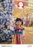 幼歌（YOUGE）嬰幼兒季新中式國(guó)風(fēng)連衣裙甜美可愛(ài)玉兔牡丹刺繡漢服裙 綠柳紅花 90 cm 曬單實(shí)拍圖
