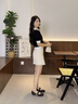 Lily Wei【未眠夜】黑色簡(jiǎn)約時(shí)尚單鞋絕美一字帶平底百搭女鞋大碼 黑色 36 曬單實(shí)拍圖
