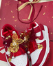 耐克（NIKE）定制Dunk婚鞋秀禾國風(fēng)中式婚禮吉祥喜慶浪漫可拆卸舒適百搭耐磨低 紅白 37.5 曬單實(shí)拍圖
