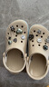 卡駱馳（CROCS）洞洞鞋貝雅卡駱班輕便耐磨一腳蹬休閑鞋|205089 冬日白/彩色-1LI 37 /38(230mm) 曬單實(shí)拍圖