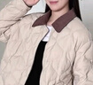 森馬（Semir）羽絨服女中長(cháng)款輕薄肌理寬松2025撞色燈芯絨翻領(lǐng)冬裝109725113027 曬單實(shí)拍圖