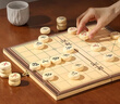 得力（deli）中國(guó)象棋套裝折疊防水棋盤(pán)棋游兒童益智娛樂(lè)親子生態(tài)原木開(kāi)學(xué)禮物 曬單實(shí)拍圖