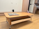 小半家具實(shí)木茶幾中古小戶(hù)型家用客廳茶桌復古不銹鋼櫻桃木小桌子 洛克茶幾【櫻桃木】 曬單實(shí)拍圖
